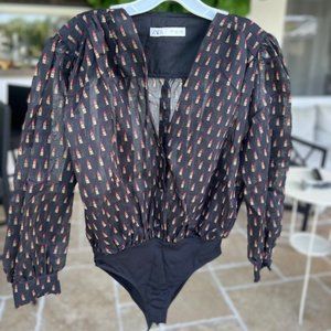 Zara Lipstick bodysuit